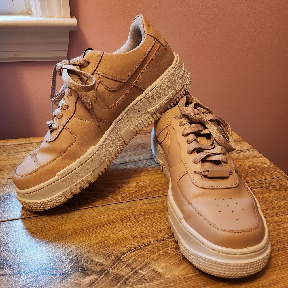 Nike Air Force 1 Pixel Particle Beige 2020 Platform Women's Size 8 Sneakers